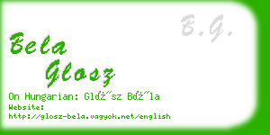 bela glosz business card